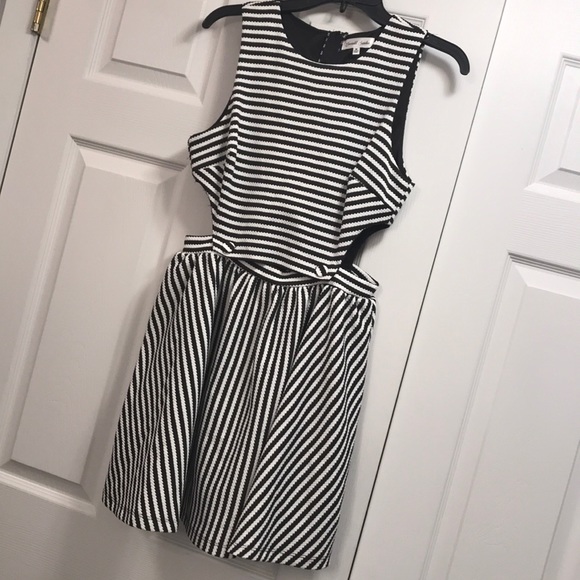 Black and White Cutout Revolve Dress - Picture 2 of 6